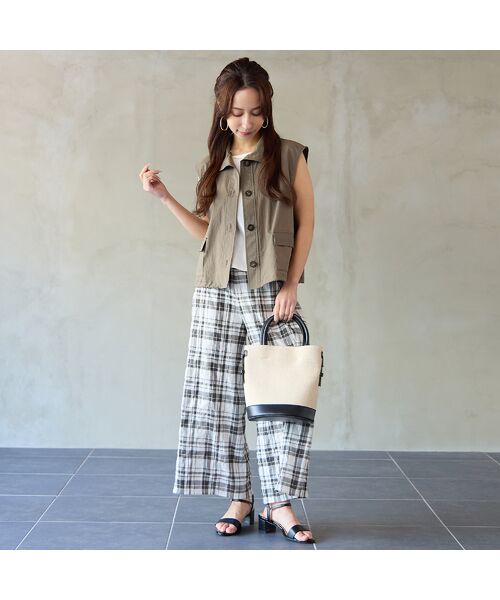 Liliane Burty ECLAT（Sサイズ） / リリアンビューティ エクラ その他パンツ | 【洗える】コットン先染めチェックパンツ | 詳細5