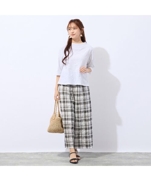 Liliane Burty ECLAT（Sサイズ） / リリアンビューティ エクラ その他パンツ | 【洗える】コットン先染めチェックパンツ | 詳細6