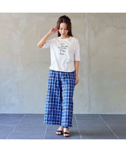 Liliane Burty ECLAT（Sサイズ） / リリアンビューティ エクラ その他パンツ | 【洗える】コットン先染めチェックパンツ | 詳細13