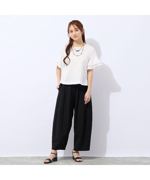 Liliane Burty ECLAT（Sサイズ） / リリアンビューティ エクラ カットソー | 【洗える】フリルスリーブTシャツ | 詳細2