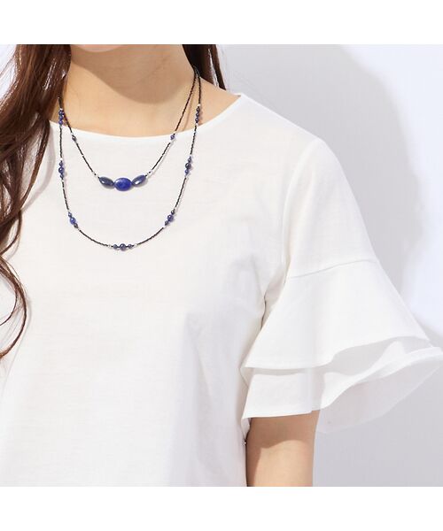 Liliane Burty ECLAT（Sサイズ） / リリアンビューティ エクラ カットソー | 【洗える】フリルスリーブTシャツ | 詳細3