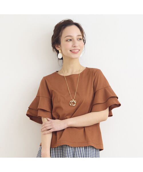 Liliane Burty ECLAT（Sサイズ） / リリアンビューティ エクラ カットソー | 【洗える】フリルスリーブTシャツ | 詳細4