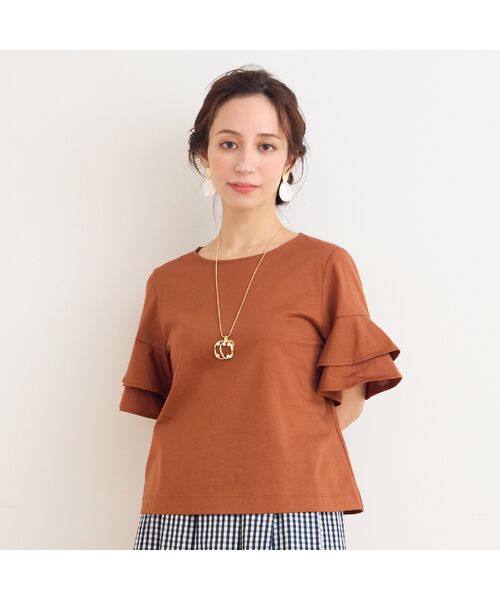 Liliane Burty ECLAT（Sサイズ） / リリアンビューティ エクラ カットソー | 【洗える】フリルスリーブTシャツ | 詳細5