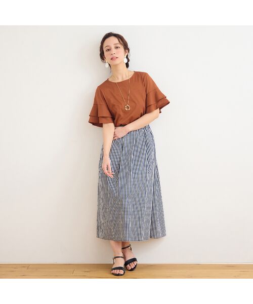 Liliane Burty ECLAT（Sサイズ） / リリアンビューティ エクラ カットソー | 【洗える】フリルスリーブTシャツ | 詳細8