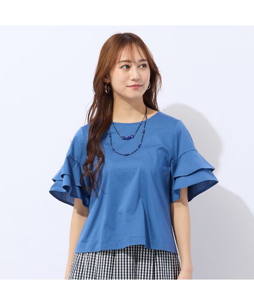 Liliane Burty ECLAT（Sサイズ） / リリアンビューティ エクラ カットソー | 【洗える】フリルスリーブTシャツ | 詳細11