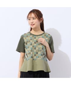 Liliane Burty ECLAT（Sサイズ） / リリアンビューティ エクラ カットソー | 【洗える】ローンワッシャー刺繍Tシャツ