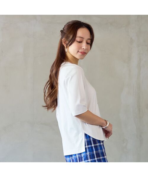 Liliane Burty ECLAT（Sサイズ） / リリアンビューティ エクラ カットソー | 【洗える・接触冷感】ロゴメッセージTシャツ | 詳細2