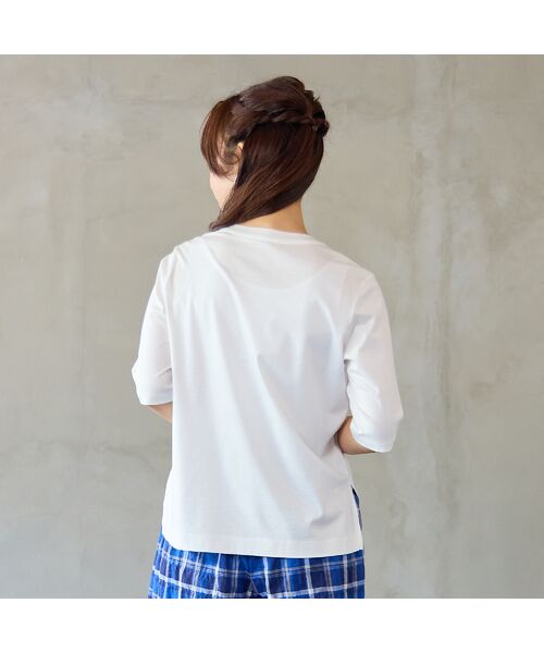 Liliane Burty ECLAT（Sサイズ） / リリアンビューティ エクラ カットソー | 【洗える・接触冷感】ロゴメッセージTシャツ | 詳細3