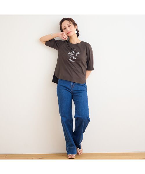 Liliane Burty ECLAT（Sサイズ） / リリアンビューティ エクラ カットソー | 【洗える・接触冷感】ロゴメッセージTシャツ | 詳細11