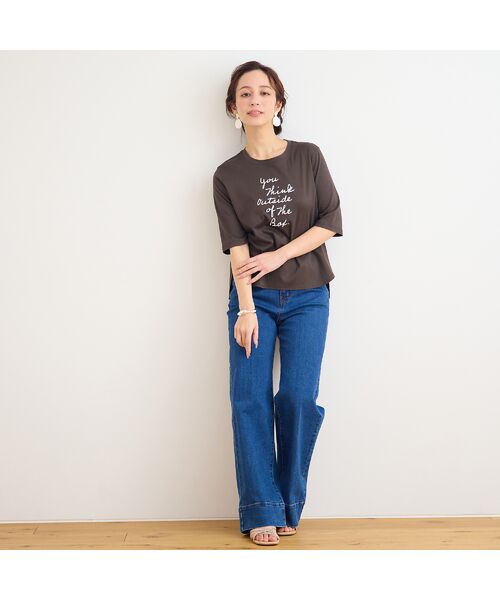 Liliane Burty ECLAT（Sサイズ） / リリアンビューティ エクラ カットソー | 【洗える・接触冷感】ロゴメッセージTシャツ | 詳細12