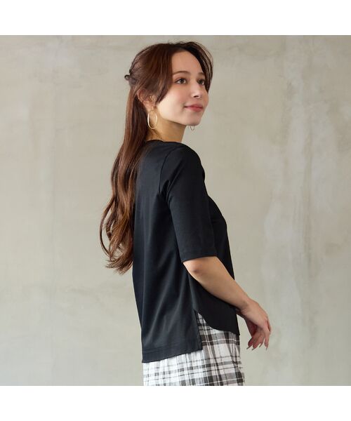 Liliane Burty ECLAT（Sサイズ） / リリアンビューティ エクラ カットソー | 【洗える・接触冷感】ロゴメッセージTシャツ | 詳細14