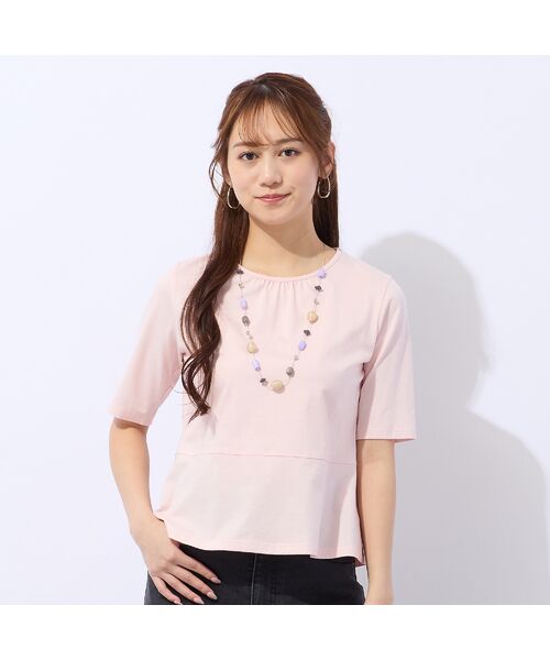 Liliane Burty ECLAT（Sサイズ） / リリアンビューティ エクラ カットソー | 【洗える・接触冷感】綿100％ギャザー半袖Tシャツ | 詳細7