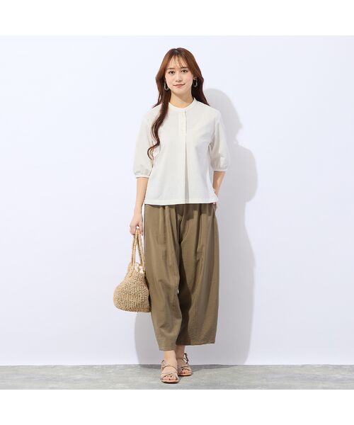 Liliane Burty ECLAT（Sサイズ） / リリアンビューティ エクラ シャツ・ブラウス | 【洗える・接触冷感】ストレッチプルオーバーブラウス | 詳細3