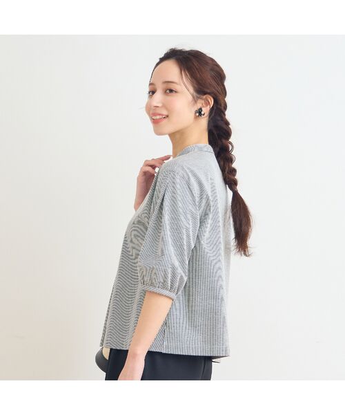 Liliane Burty ECLAT（Sサイズ） / リリアンビューティ エクラ シャツ・ブラウス | 【洗える・接触冷感】ストレッチプルオーバーブラウス | 詳細5