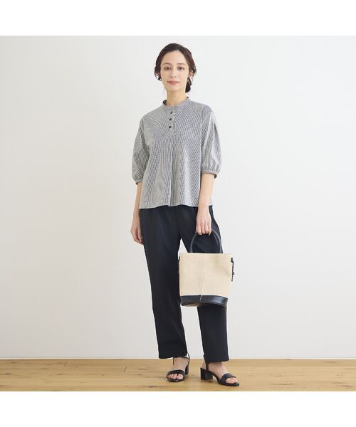 Liliane Burty ECLAT（Sサイズ） / リリアンビューティ エクラ シャツ・ブラウス | 【洗える・接触冷感】ストレッチプルオーバーブラウス | 詳細7