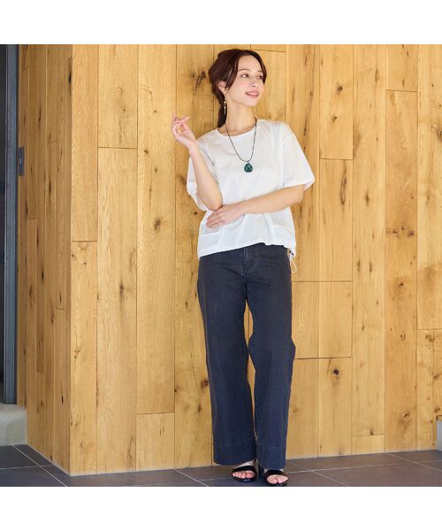 Liliane Burty ECLAT（Sサイズ） / リリアンビューティ エクラ カットソー | 【洗える】メッシュ配色デザインTシャツ | 詳細5