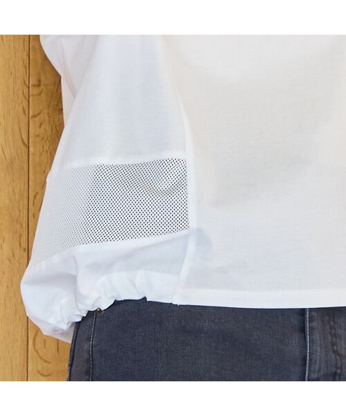 Liliane Burty ECLAT（Sサイズ） / リリアンビューティ エクラ カットソー | 【洗える】メッシュ配色デザインTシャツ | 詳細7