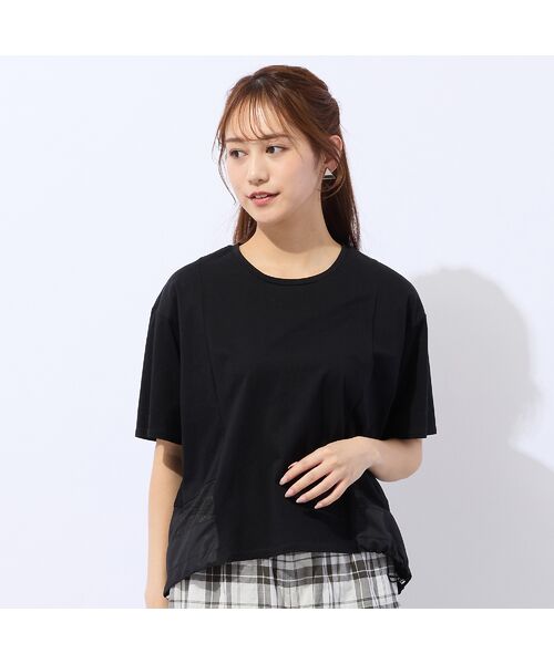 Liliane Burty ECLAT（Sサイズ） / リリアンビューティ エクラ カットソー | 【洗える】メッシュ配色デザインTシャツ | 詳細8