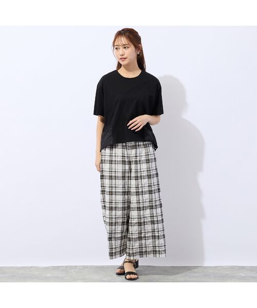 Liliane Burty ECLAT（Sサイズ） / リリアンビューティ エクラ カットソー | 【洗える】メッシュ配色デザインTシャツ | 詳細9