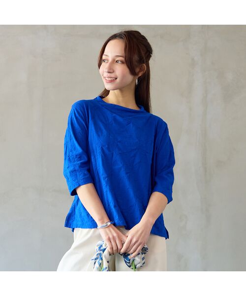 Liliane Burty ECLAT（Sサイズ） / リリアンビューティ エクラ カットソー | 【洗える・アンサンブル対応】綿ジャカードプルオーバーTシャツ | 詳細7