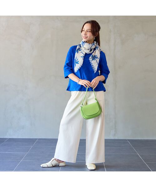 Liliane Burty ECLAT（Sサイズ） / リリアンビューティ エクラ カットソー | 【洗える・アンサンブル対応】綿ジャカードプルオーバーTシャツ | 詳細10