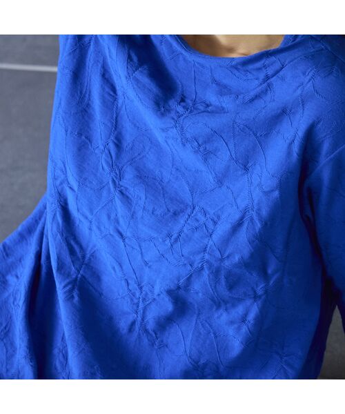 Liliane Burty ECLAT（Sサイズ） / リリアンビューティ エクラ カットソー | 【洗える・アンサンブル対応】綿ジャカードプルオーバーTシャツ | 詳細11