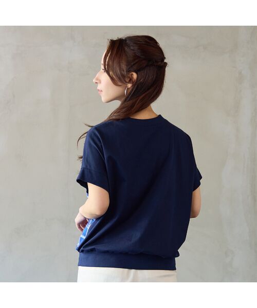 Liliane Burty ECLAT（Sサイズ） / リリアンビューティ エクラ カットソー | 【洗える】コットン先染めチェック×カットソーTシャツ | 詳細6