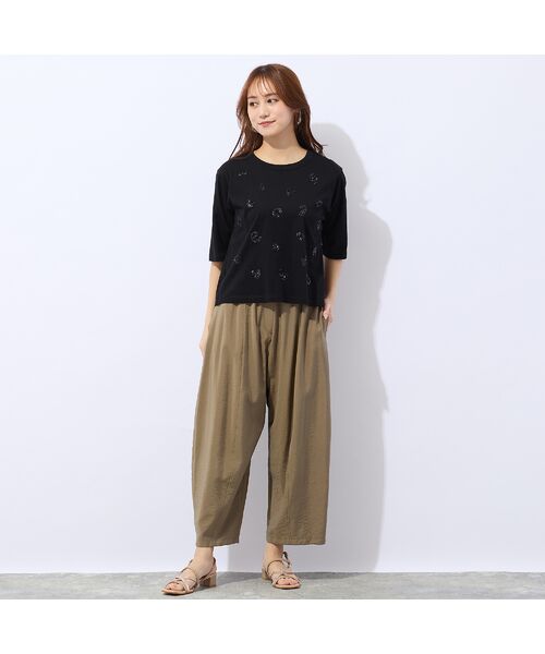 Liliane Burty ECLAT（Sサイズ） / リリアンビューティ エクラ カットソー | 【洗える・接触冷感】スパンコール刺繍Ｔシャツ | 詳細4