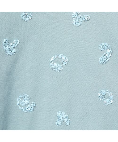 Liliane Burty ECLAT（Sサイズ） / リリアンビューティ エクラ カットソー | 【洗える・接触冷感】スパンコール刺繍Ｔシャツ | 詳細10