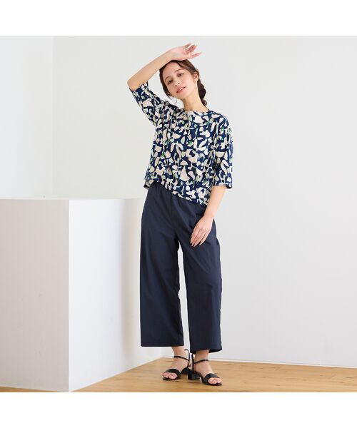 Liliane Burty ECLAT（Sサイズ） / リリアンビューティ エクラ カットソー | 【洗える】幾何プリントプルオーバーTシャツ | 詳細8