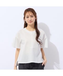 Liliane Burty ECLAT（Sサイズ） / リリアンビューティ エクラ カットソー | 【洗える】シアサッカープルオーバーTシャツ