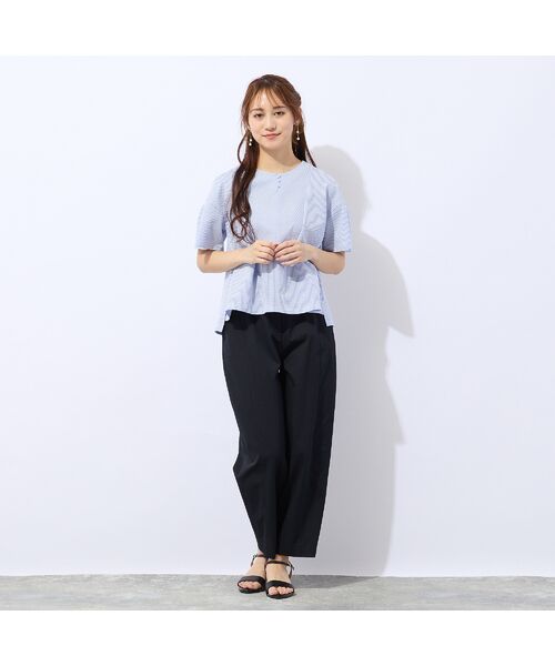 Liliane Burty ECLAT（Sサイズ） / リリアンビューティ エクラ カットソー | 【洗える】シアサッカープルオーバーTシャツ | 詳細8