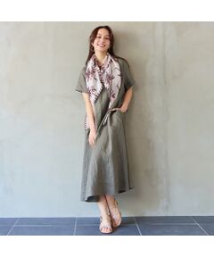 Liliane Burty ECLAT（Sサイズ） / リリアンビューティ エクラ ミニ丈・ひざ丈ワンピース | 【洗える】リネン100％ワンピース