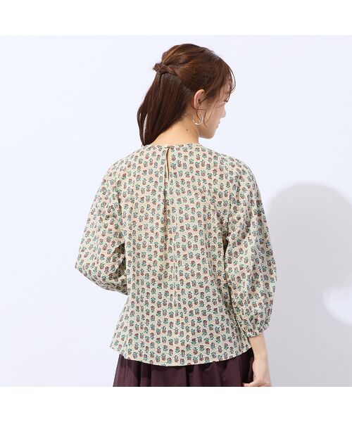 Liliane Burty ECLAT（Sサイズ） / リリアンビューティ エクラ シャツ・ブラウス | 【洗える】ミラクルウェーブプリントブラウス | 詳細3