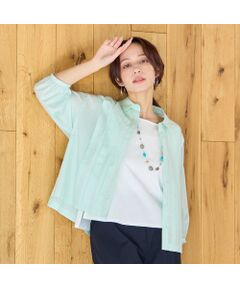 Liliane Burty ECLAT（Sサイズ） / リリアンビューティ エクラ シャツ・ブラウス | 【洗える】綿ローンピンタックブラウス
