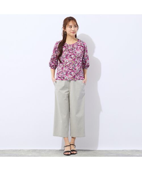 Liliane Burty ECLAT（Sサイズ） / リリアンビューティ エクラ カットソー | 【洗える】リバティプリントプルオーバータックTシャツ | 詳細3