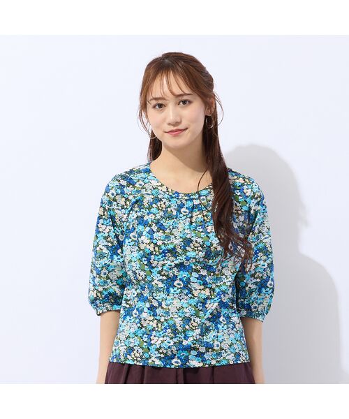 Liliane Burty ECLAT（Sサイズ） / リリアンビューティ エクラ カットソー | 【洗える】リバティプリントプルオーバータックTシャツ | 詳細6