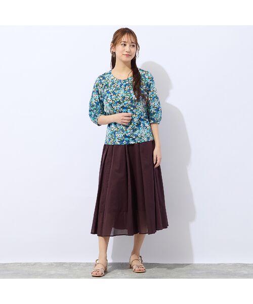 Liliane Burty ECLAT（Sサイズ） / リリアンビューティ エクラ カットソー | 【洗える】リバティプリントプルオーバータックTシャツ | 詳細7