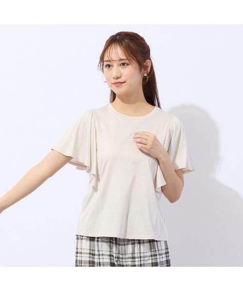 Liliane Burty ECLAT（Sサイズ） / リリアンビューティ エクラ カットソー | 【洗える・接触冷感】ラッフルスリーブTシャツ | 詳細2