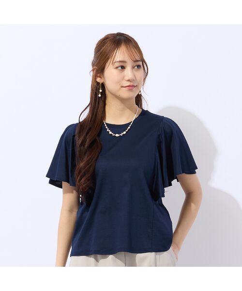 Liliane Burty ECLAT（Sサイズ） / リリアンビューティ エクラ カットソー | 【洗える・接触冷感】ラッフルスリーブTシャツ | 詳細6