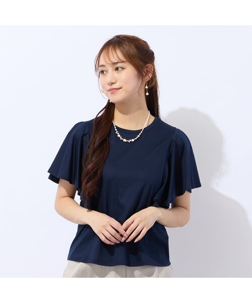 Liliane Burty ECLAT（Sサイズ） / リリアンビューティ エクラ カットソー | 【洗える・接触冷感】ラッフルスリーブTシャツ | 詳細7