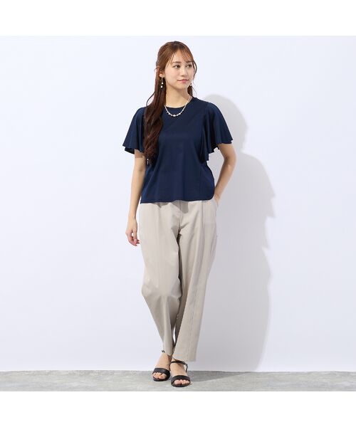 Liliane Burty ECLAT（Sサイズ） / リリアンビューティ エクラ カットソー | 【洗える・接触冷感】ラッフルスリーブTシャツ | 詳細8
