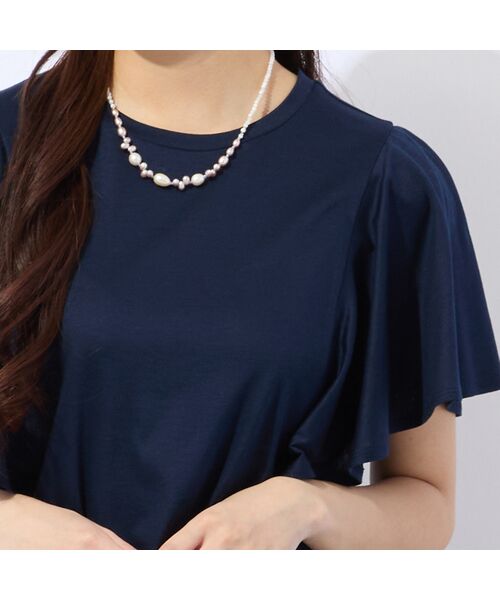 Liliane Burty ECLAT（Sサイズ） / リリアンビューティ エクラ カットソー | 【洗える・接触冷感】ラッフルスリーブTシャツ | 詳細10