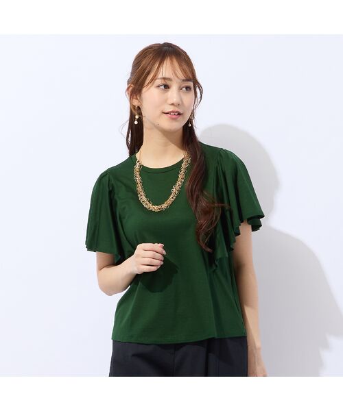Liliane Burty ECLAT（Sサイズ） / リリアンビューティ エクラ カットソー | 【洗える・接触冷感】ラッフルスリーブTシャツ | 詳細11