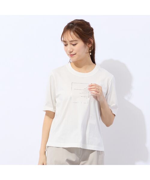 Liliane Burty ECLAT（Sサイズ） / リリアンビューティ エクラ カットソー | 【洗える】箔プリントロゴTシャツ | 詳細2
