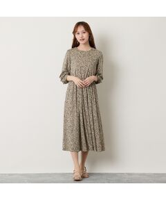 Liliane Burty ECLAT（Sサイズ） / リリアンビューティ エクラ ミニ丈・ひざ丈ワンピース | 【洗える】強撚スムースプリントワンピース
