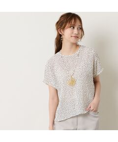 Liliane Burty ECLAT（Sサイズ） / リリアンビューティ エクラ シャツ・ブラウス | 【洗える】シアーサッカードットプルオーバーブラウス