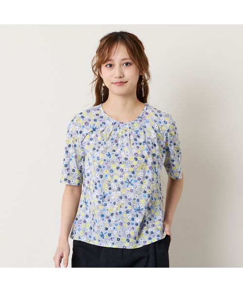 Liliane Burty ECLAT（Sサイズ） / リリアンビューティ エクラ カットソー | 【洗える】綿100％フラワープリントTシャツ | 詳細7