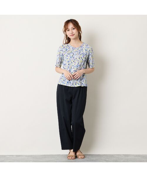 Liliane Burty ECLAT（Sサイズ） / リリアンビューティ エクラ カットソー | 【洗える】綿100％フラワープリントTシャツ | 詳細9