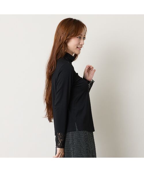 Liliane Burty ECLAT（Sサイズ） / リリアンビューティ エクラ カットソー | 【洗える】袖レースTシャツ | 詳細4